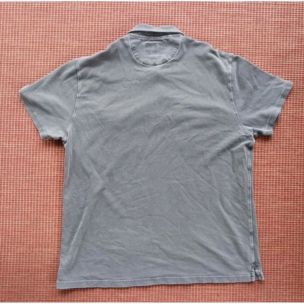 Lucky Brand Polo Shirt Men XL Gray Pullover Double Pocket Short Sleeve - Picture 3 of 4